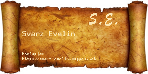 Svarz Evelin névjegykártya